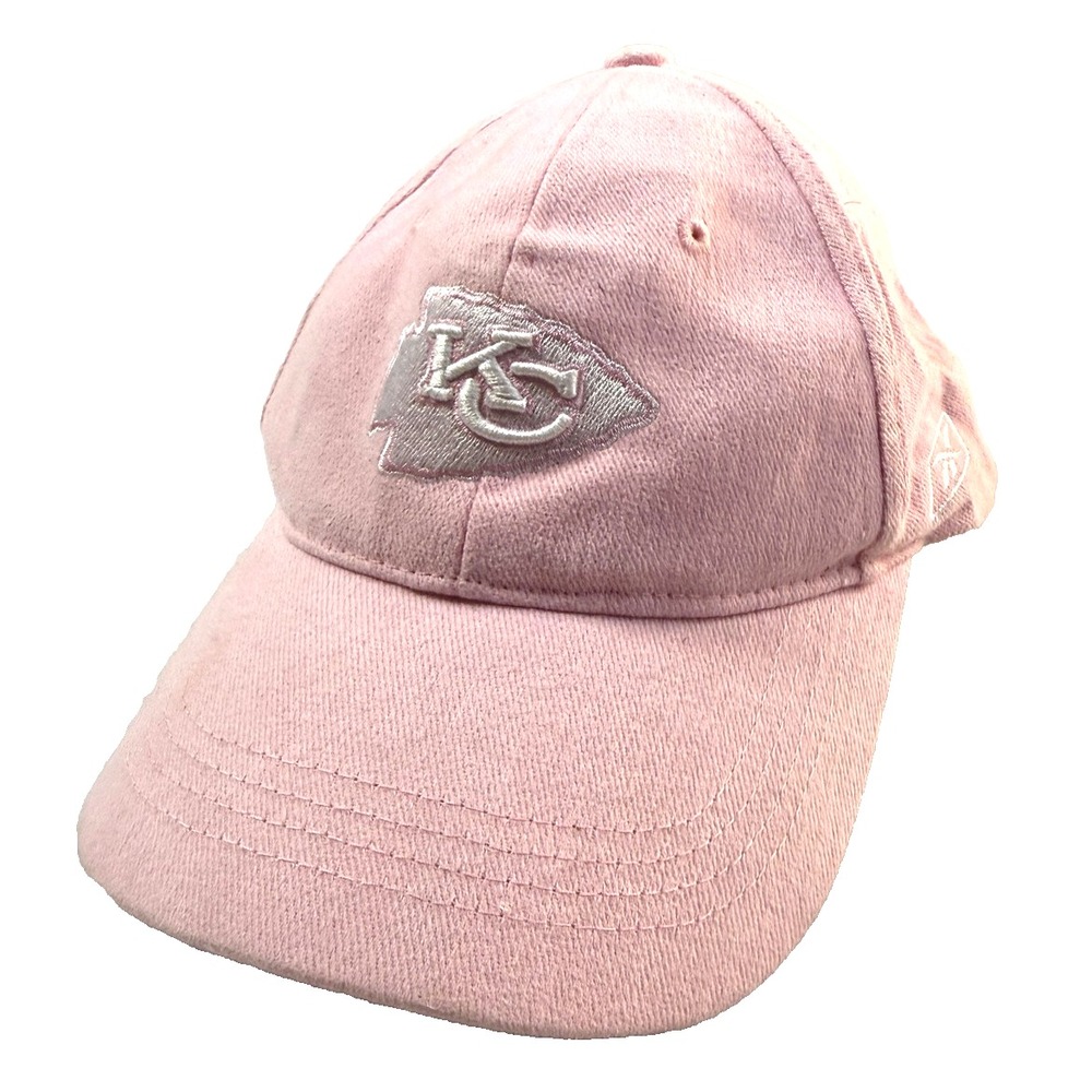 Reebok Chiefs Hat Girls Pink Adjustable NFL Sporty Gameday